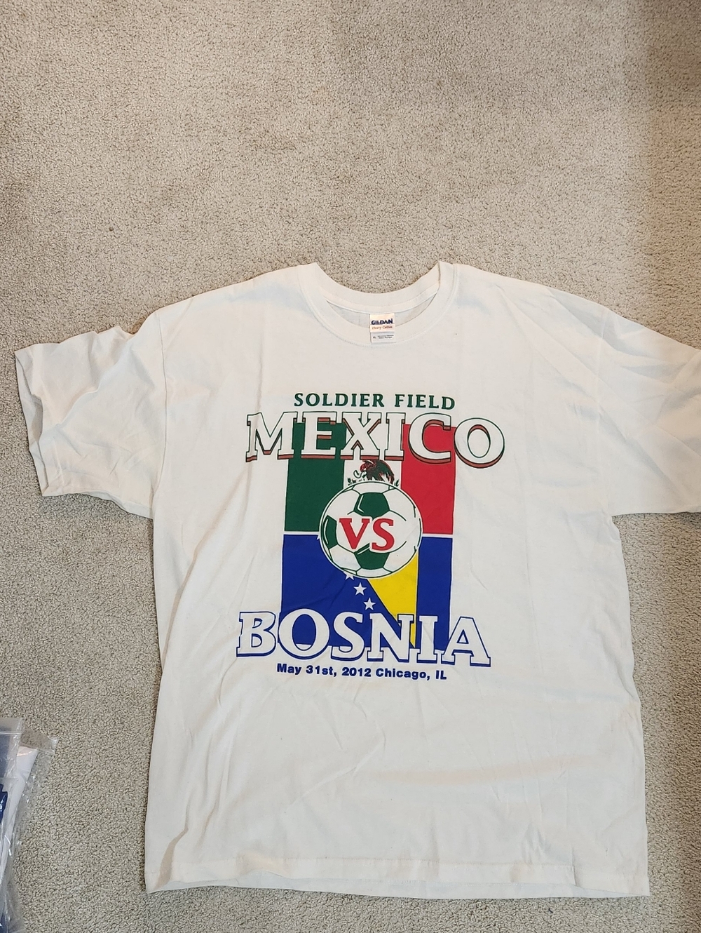 Mexico vs Bosnia Graphic Soccer Tee VINTAGE COLLECTIBLE XL 5/31/2012